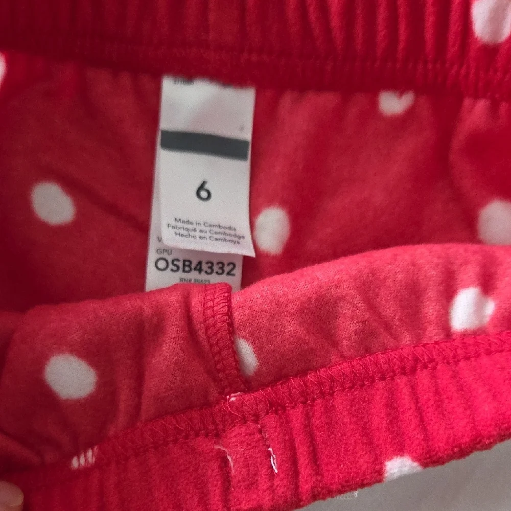 Carter's Size 6 Girl's Red and White Christmas‎ Dog Pajama Set NEW - Picture 5 of 6